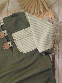 Image 2 of Photo prop | sitter boy onesie for photoshoot | Callan | 9-12 months | khaki green