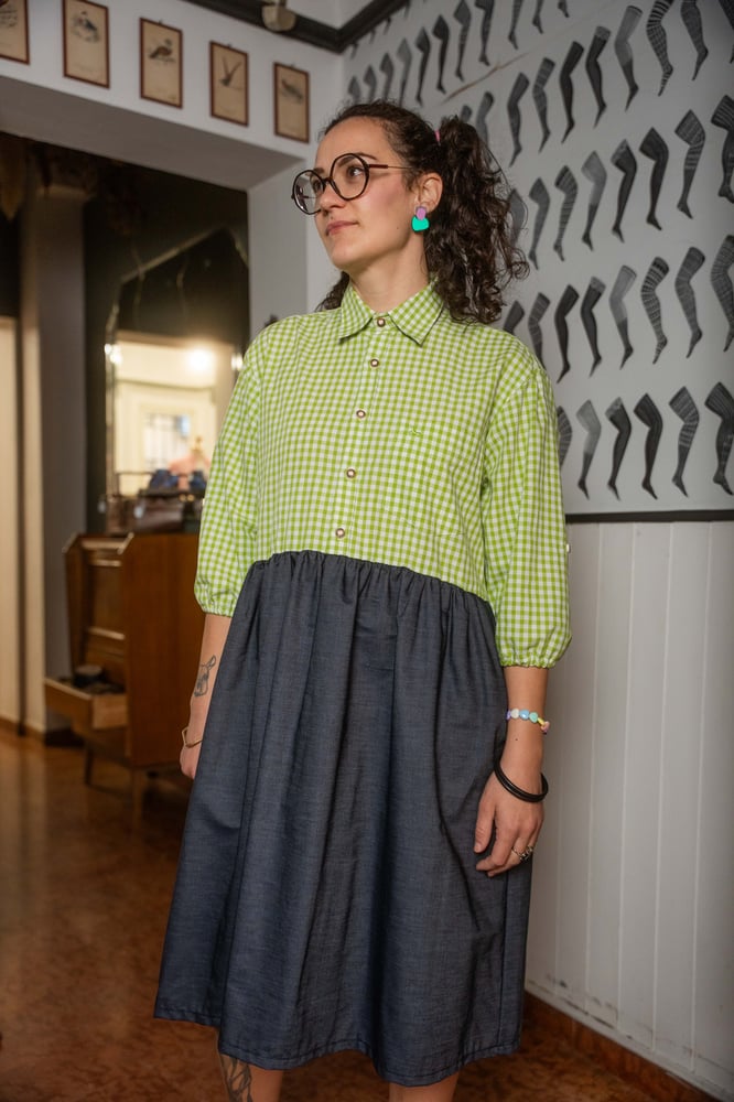 Image of Mari Dress vichy verde