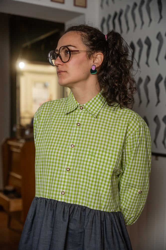 Image of Mari Dress vichy verde