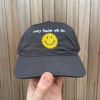 Image 1 of EVERY FASCIST WILL DIE CAP - GREY/BLACK