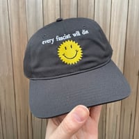 Image 2 of EVERY FASCIST WILL DIE CAP - GREY/BLACK