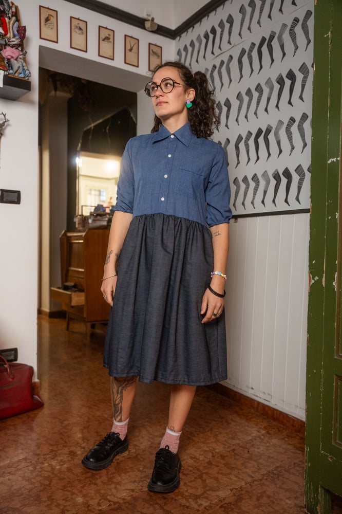 Image of Mari Dress blu jeans