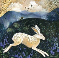 AMANDA CLARK - 'AMONG THE BLUEBELLS' - ACRYLIC ON CANVAS