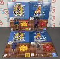 Image 1 of DAMAGED CARDED SET: Comedy Bang! Bang! Scott Aukerman Reggie Watts Big Sue Fourvel Set by FC Toys! 
