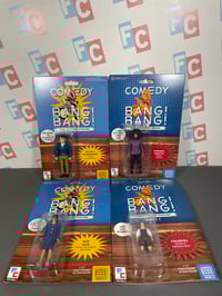 Image 2 of DAMAGED CARDED SET: Comedy Bang! Bang! Scott Aukerman Reggie Watts Big Sue Fourvel Set by FC Toys! 