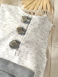 Image 2 of Photo prop | Baby Boy Bodysuit for Photoshoot | Jeremayah | age 9-12 months | grey melange