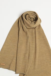 Image 1 of baby alpaca fine scarf - sand