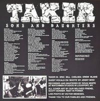 Image 3 of TAKER  "Sons And Daughters" LP