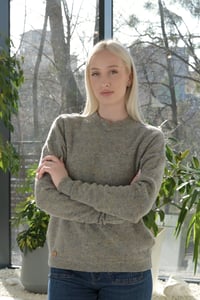 Image 2 of scottish merino wool tweed sweater