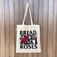 Image 1 of Bread and Roses cotton tote bag