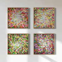 Image 1 of 'Blooms 44' - set of 4, FRAMED