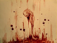 It rains even in hell (original blood painting)
