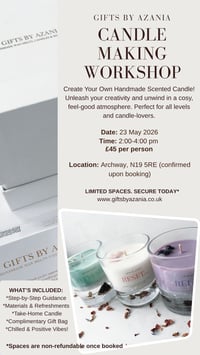 CANDLE MAKING WORKSHOP | SAT 23 MAY | ARCHWAY