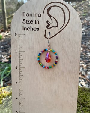 Image of Candy & Crystals - Medium Hoop Earrings