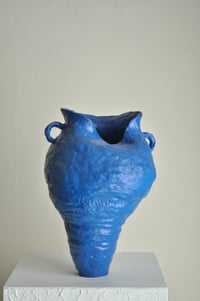 Image 1 of Oltremare Sculptural Vase – Hand-built Coiled Sculpture