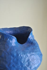 Image 4 of Oltremare Sculptural Vase – Hand-built Coiled Sculpture