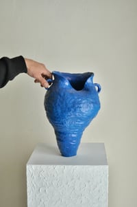 Image 2 of Oltremare Sculptural Vase – Hand-built Coiled Sculpture
