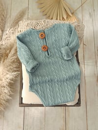 Image 1 of Photo prop | Boy bodysuit for photoshoot | Shawn | size 9-12 months | sage