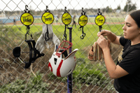Image 2 of Personalized Softball Gear Hanger | Dugout Organizer | Bat, Glove, Helmet Storage
