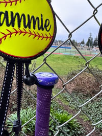 Image 7 of Personalized Softball Gear Hanger | Dugout Organizer | Bat, Glove, Helmet Storage
