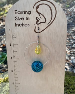 Image of Hollow Glass Globes & Crystals - Large Hoop Earrings