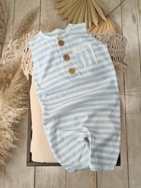 Image 1 of Baby Boy Onesie for Sitter Photoshoot | Jeremy | 9-12 months | blue stripes
