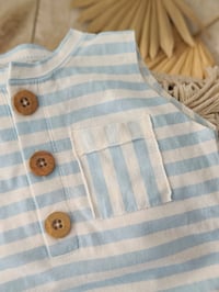 Image 3 of Baby Boy Onesie for Sitter Photoshoot | Jeremy | 9-12 months | blue stripes