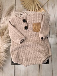 Image 1 of Photo prop | Toddler boy bodysuit for photoshoot |  Ari | beige | 18-24 months