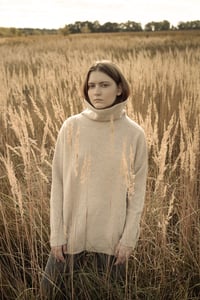 Image 3 of british lambswool mid-thigh sweater
