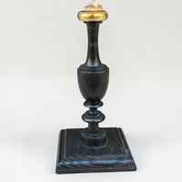 Image 9 of Coquillage Murex blanc sur socle en bois tourné noirci fin XIXe -  Cabinet de curiosités 