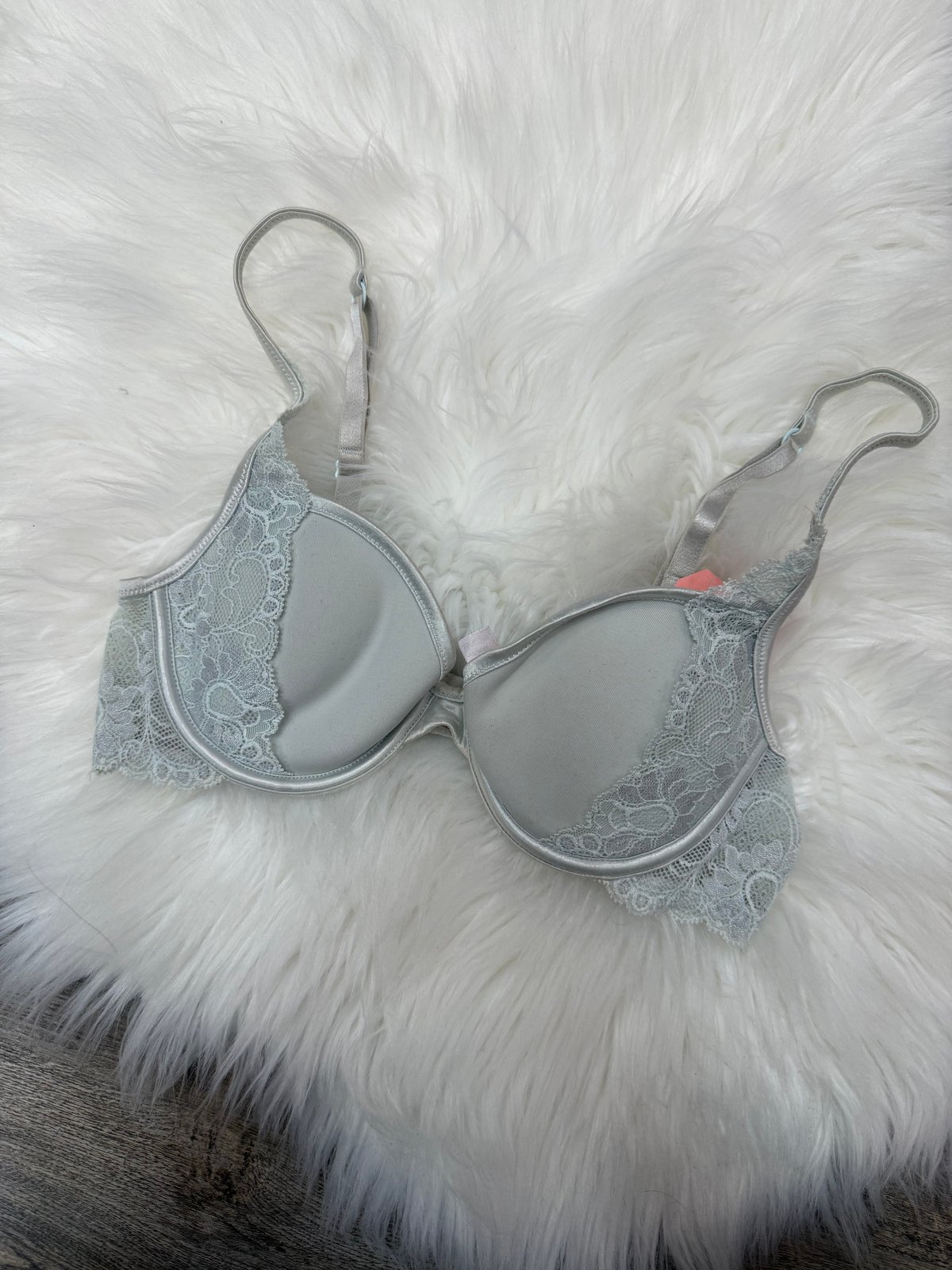 Image of Victoria’s Secret Vintage Grey Lace Bra - 34A