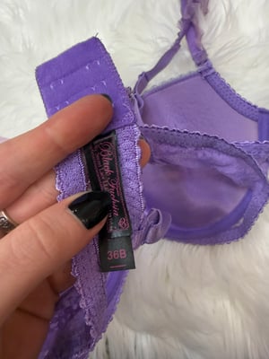 Image of Black Fuchsia Purple Lace Bra - 36B 