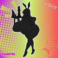 Image 3 of DarlingModified x OldDeadPins OC Bunny Girls Collab Decal and Acrylic Stand PreOrder