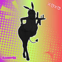 Image 5 of DarlingModified x OldDeadPins OC Bunny Girls Collab Decal and Acrylic Stand PreOrder