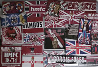 Pack of 22 mixed Hearts, Heart of Midlothian football/ultras stickers