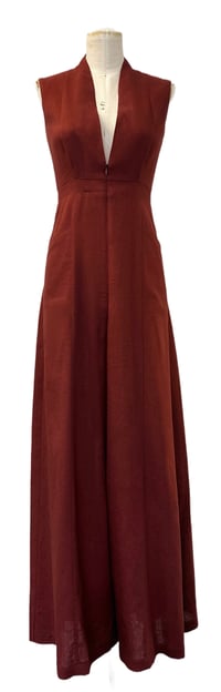 Image 1 of Augustus Blackwell Jumpsuit in Rust Linen
