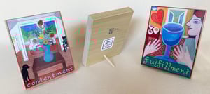 Image of Simplicity- illumination series print on wooden plaque-- regular size