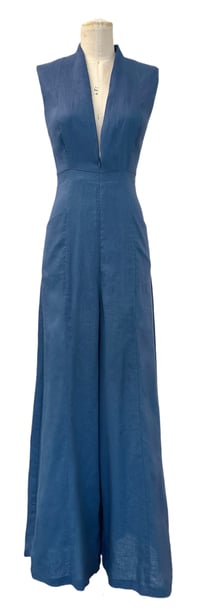 Image 1 of Augustus Blackwell Jumpsuit in Denim Linen