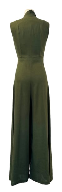 Image 3 of Augustus Blackwell Jumpsuit in Olive Linen