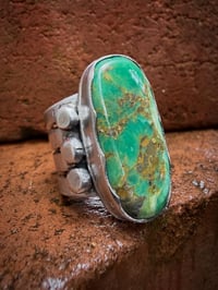 Image 2 of WL&A Handmade Old Style Heavy Ingot High Grade Royston Medicine Ring - Size 9