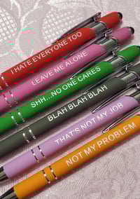 Image 2 of Funny Sayings ink & stylus pens