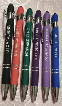 Image 2 of Funny Sayings ink & stylus pens 2