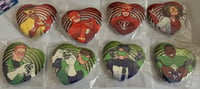Image 2 of Lantern and Speedster Holographic Heart Pins