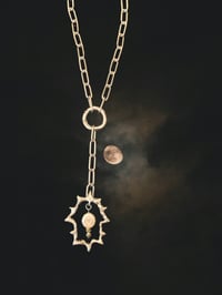 Image 1 of Spiky Hamsa Necklace 