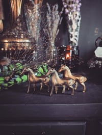 Image 1 of Mini brass horses 