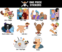 One Piece Vinyl Stickers (Choose a Design)