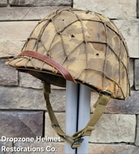 Image 1 of WWII USMC M1 Helmet & Firestone Liner. Marine Camo cover & Netting. 