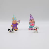 Image 2 of Whimsical Girl Gnomes with Puppies