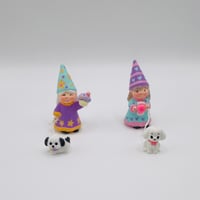 Image 3 of Whimsical Girl Gnomes with Puppies