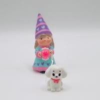 Image 6 of Whimsical Girl Gnomes with Puppies